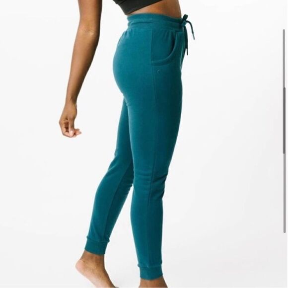 Zyia Active Sleepover Jogger Sweatpants Emerald Teal Green - Picture 5 of 12